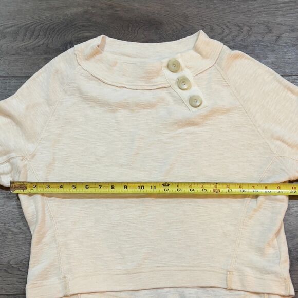 We the Free People Ivory Don't Forget Me Top Button Sweatshirt Dolman Small - Picture 6 of 6